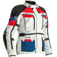 RST Ladies Pro Series Adventure-X CE Textile Jacket - Ice / Blue / Red