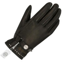 Segura Lady Cox Crystal Leather Gloves - Black