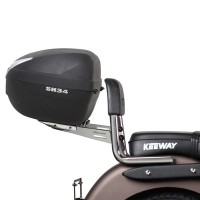 Shad Backrest Mounted Top Box Fitting NADTN - Chrome