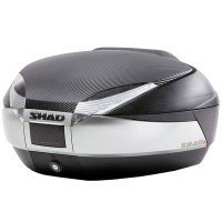 Shad SH48 Top Case - Titanium Carbon Cover And Backrest - 48 Litre