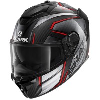 Shark Spartan GT Carbon Skin - Kromium Carbon / Red