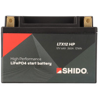 Shido High Power Lithium Motorcycle Battery - LTX12 HP LION