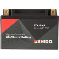 Shido High Power Lithium Motorcycle Battery - LTX14 HP LION 