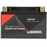 Shido High Power Lithium Motorcycle Battery - LTX9 HP LION