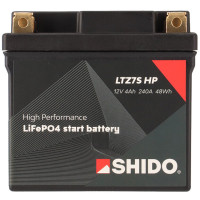 Shido High Power Lithium Motorcycle Battery - LTZ7S HP LION