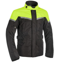 Oxford Spartan Waterproof Long Textile Jacket - Black / Fluo