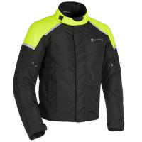 Oxford Spartan Waterproof Short Textile Jacket - Black / Fluo
