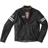 Spidi Vintage CE Leather Jacket - Black / White