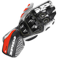 Spidi Carbo Kangaroo Leather CE Gloves - Black / Red