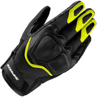 Spidi NKD H2Out Leather Gloves - Black / Fluo Yellow