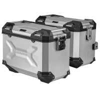 SW Motech Trax Adv Silver Aluminium 45L Case System - Honda Crosstourer (11-)