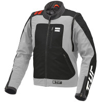 T.ur J-Three Arm Link Textile Jacket - Light Grey / Red