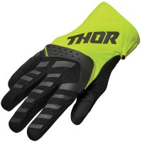 Thor Youth Spectrum Textile Gloves - Black / Acid 