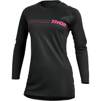 Thor Ladies Sector Minimal Jersey - Black / Fluo Pink