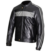 Weise Cabot Leather Jacket - Black / Grey