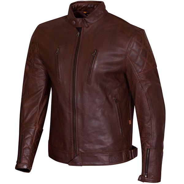 Merlin Wishaw Signature D3O Leather Jacket - Brown - FREE UK DELIVERY