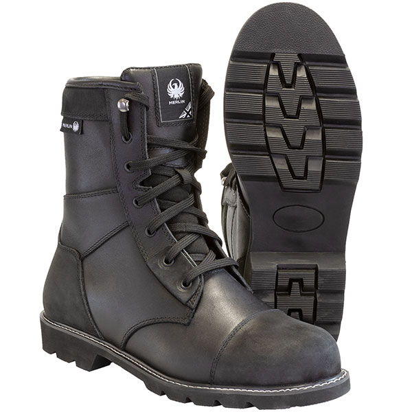 Merlin Bandit D3O Waterproof Leather Boots - Black - FREE UK DELIVERY