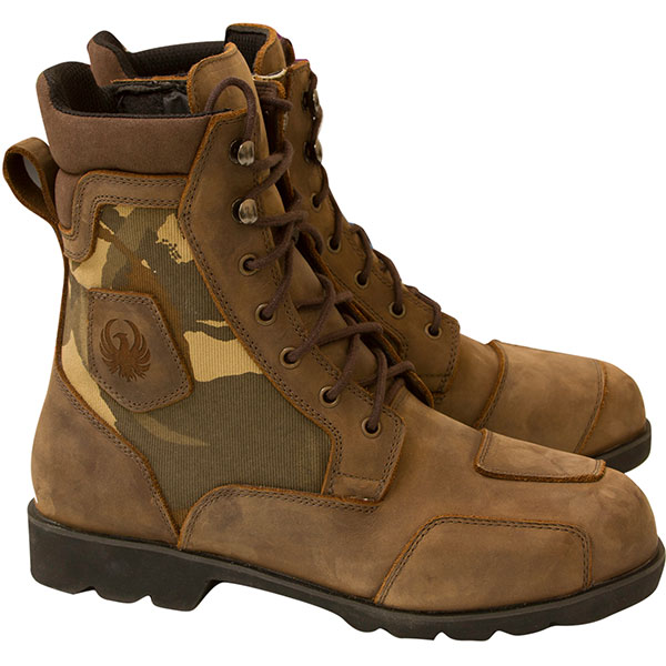 Image of Merlin G24 Borough Camo Leather Boots - Brown