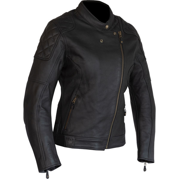 Merlin Ladies Bristol Cafe D3O Leather Jacket - Black - FREE UK DELIVERY