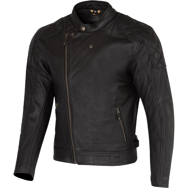 Merlin Chester Cafe D3O Leather Jacket - Black - FREE UK DELIVERY