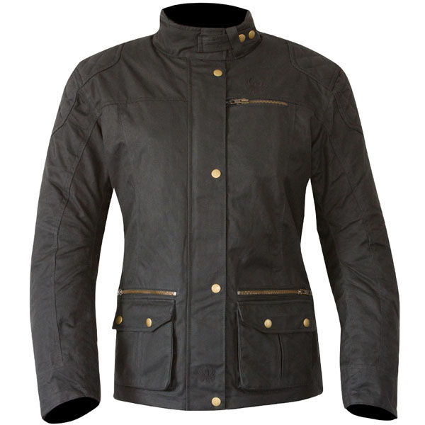 Image of Merlin Ladies Heritage Bromley Wax Textile Jacket - Black