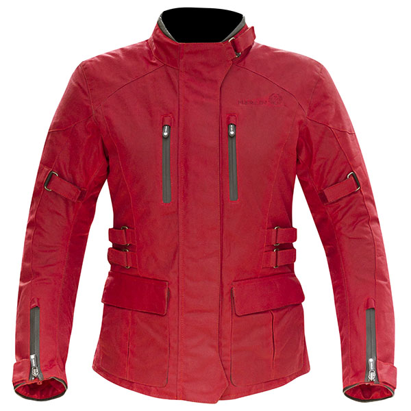 Image of Merlin Ladies Heritage Colton Wax Textile Jacket - Red