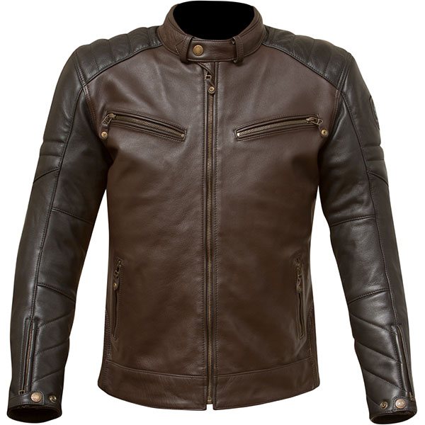 Image of Merlin Chase Leather Jacket - Brown / Black