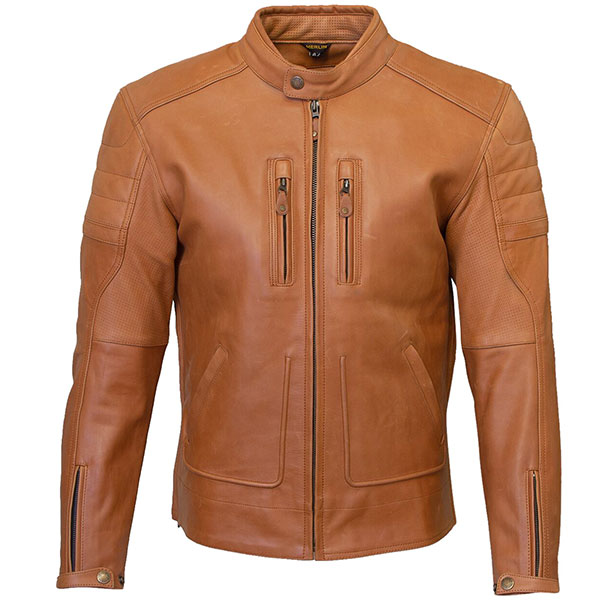 Image of Merlin Draycott Leather Jacket - Brown