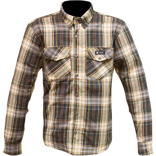 Image of Merlin Axe Aramid Textile Shirt - Brown Check