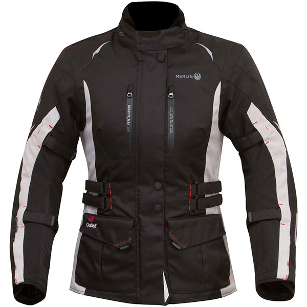 Image of Merlin Ladies Carina Outlast Textile Jacket - Black / Ice