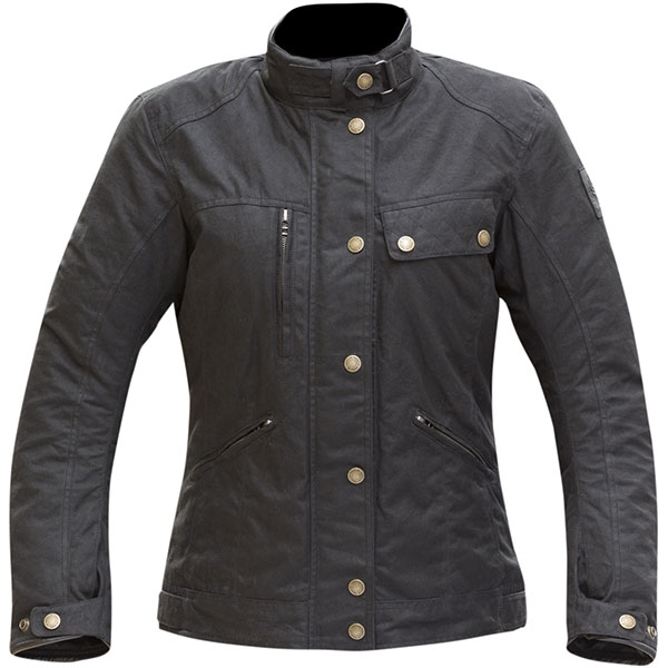 Image of Merlin Ladies Tutbury C4X Wax Textile Jacket - Black