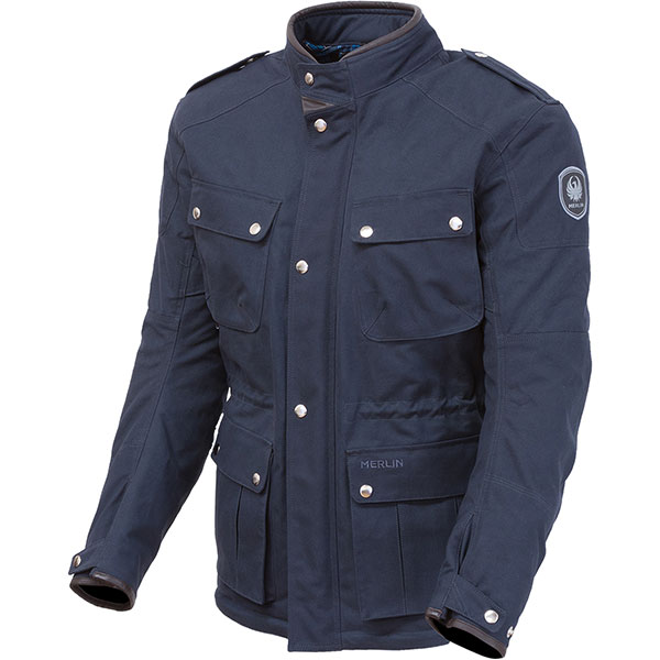 Image of Merlin Motley Textile Jacket - Navy