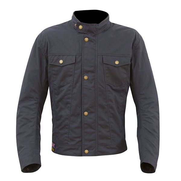 Image of Merlin Anson Wax Commuter Textile Jacket - Navy Blue