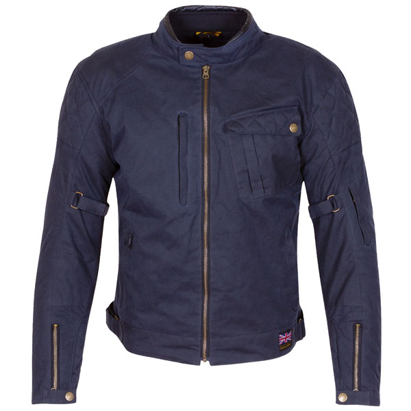 Image of Merlin Elmhurst Outlast Wax Textile Jacket - Navy Blue