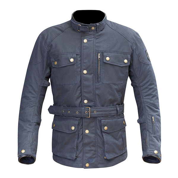 Image of Merlin Atlow Wax Textile Jacket - Navy