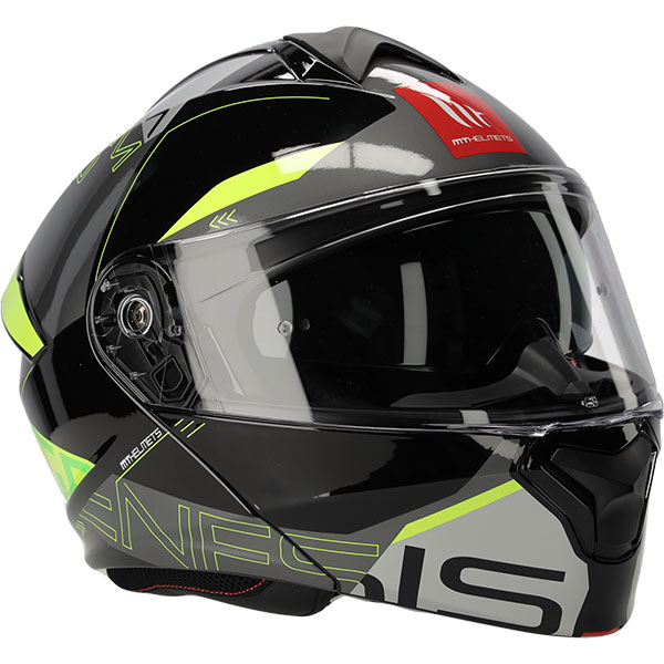 Casque Modulaire MT Helmet Genesis SV Atempo - Gris Et Rouge