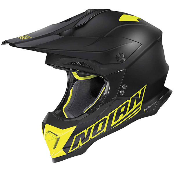 Image of Nolan N53 MX Vulture - Flat Black / Yellow