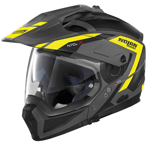 Image of Nolan N70-2 X Grandes Alpes - Lava Grey / Yellow