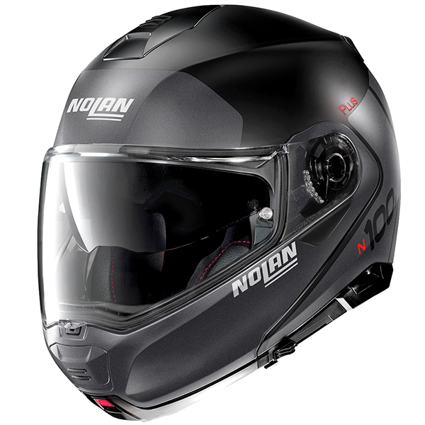 Image of Nolan N100-5 Plus Distinctive N-Com - Flat Black / Grey