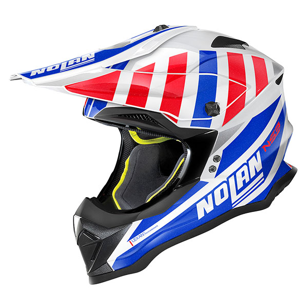 Image of Nolan N53 MX Cliffjumper - Metal White / Blue / Red