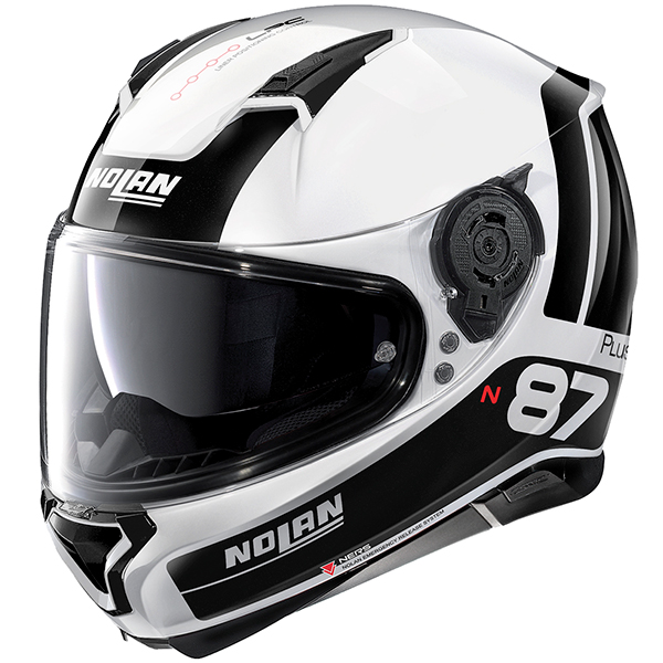 Image of Nolan N87 Plus Distinctive N-Com - Metal White