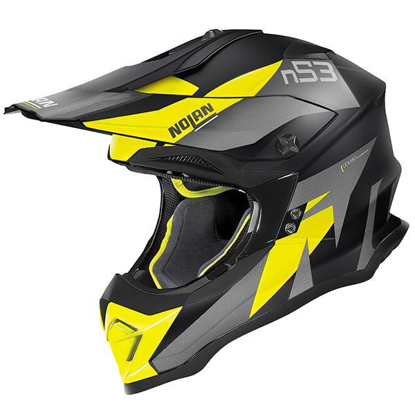 Image of Nolan N53 MX Portland - Flat Black / Yellow