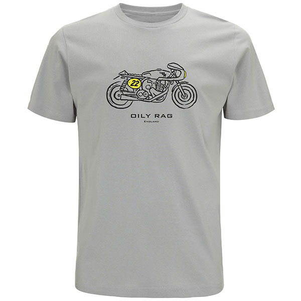 Image of Oily Rag Clothing Bike T-Shirt - Grey