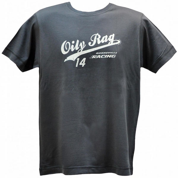 Image of Oily Rag Clothing Bonneville Racing 14 T-Shirt - Charcoal