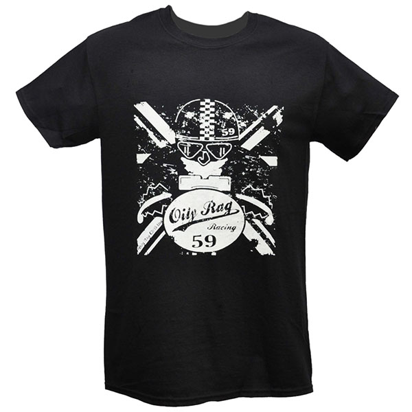 Image of Oily Rag Clothing Vintage Cafe Racer T-Shirt - Black