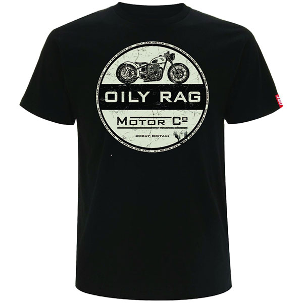 Image of Oily Rag Black Label Motor Co T-Shirt - Black