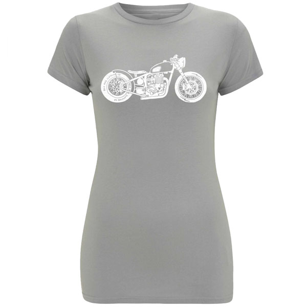 Image of Oily Rag Clothing Ladies Bike T-Shirt - Grey