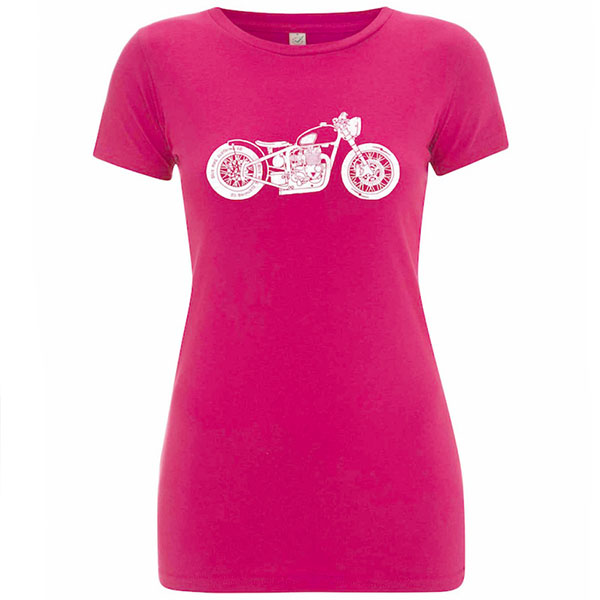 Image of Oily Rag Clothing Ladies Bike T-Shirt - Pink