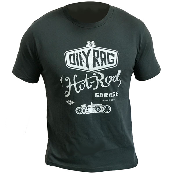 Image of Oily Rag Clothing Hot Rod Garage T-shirt - Green