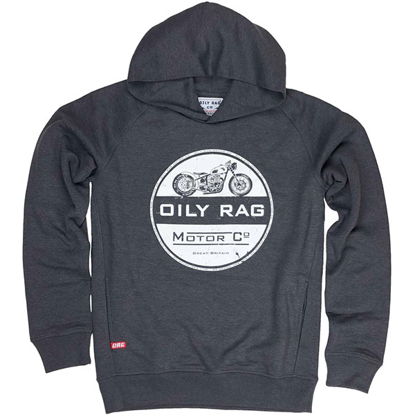 Image of Oily Rag Black Label Motor Co Hoodie - Grey